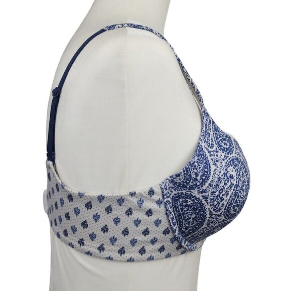 Victoria's Secret Body by Victoria Perfect Shape Blue Paisley 34D - Picture 2 of 6